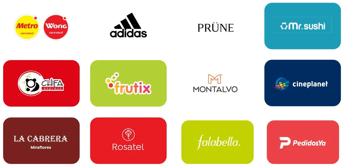 Comercios donde usar las gift cards